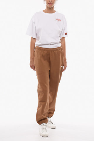 Solid Color Fleeced Cotton Joggers
