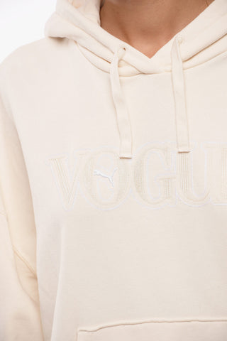 VOGUE Cotton Hoodie with Embroidery