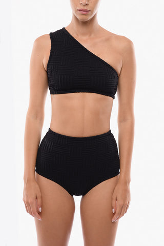 Stretch Nylon Bikini with One Shoulder