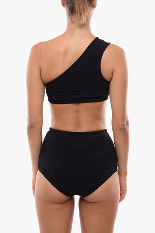 Stretch Nylon Bikini with One Shoulder