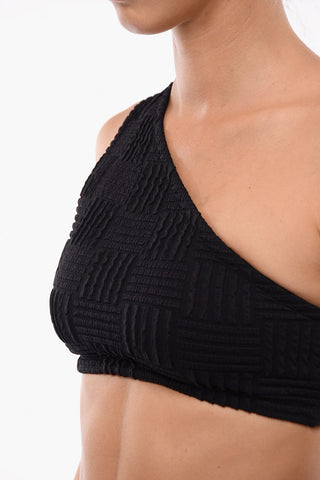 Stretch Nylon Bikini with One Shoulder