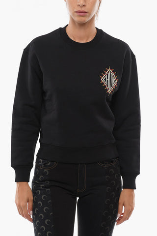 Crewneck Sweatshirt with Embroidered Logo