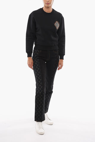Crewneck Sweatshirt with Embroidered Logo