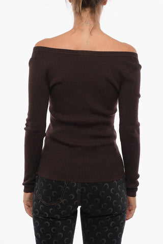 Lurex Lightweight LOULUX Sweater with V-Neck