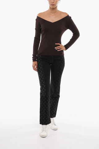 Lurex Lightweight LOULUX Sweater with V-Neck