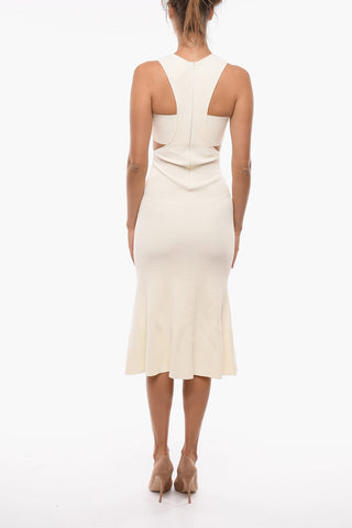 Ribbed Flared Dress with Side Cut out