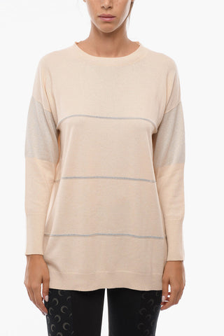 Cashmere Crewneck Sweater with Lurex Details