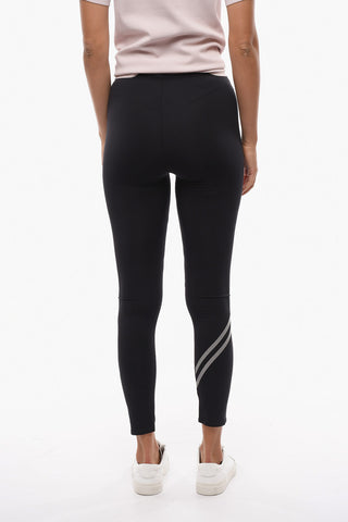 Leggings in Nylon Stretch con Dettagli a Contrasto