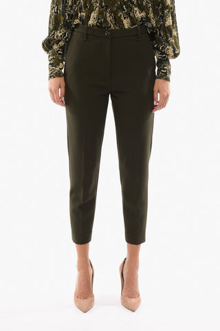 Stretch Wool Trousers MATILDA with Belt Loops