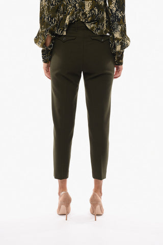 Stretch Wool Trousers MATILDA with Belt Loops