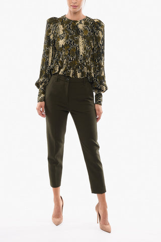 Stretch Wool Trousers MATILDA with Belt Loops