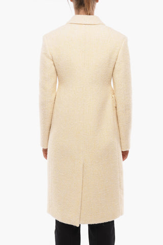Wool Double-breasted Coat with Flap Pockets