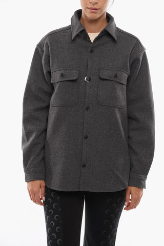 Overshirt Sahariano CASTOR in Misto Lana
