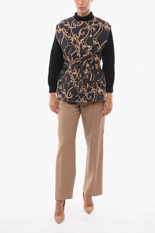 Quilted Cotton Vest with Baroque Motif