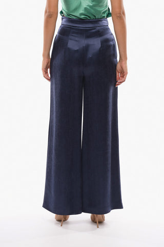 Single-Pleat Wide Leg Pants