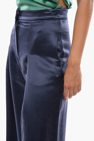Single-Pleat Wide Leg Pants