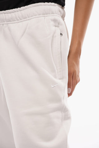 Solid Color Fleeced Cotton Joggers