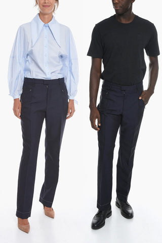 UNISEX MM4 Mohair Blend Trousers with Zipped Pockets