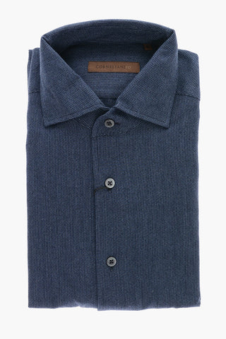 ID Camicia in Cotone con Micro Pattern
