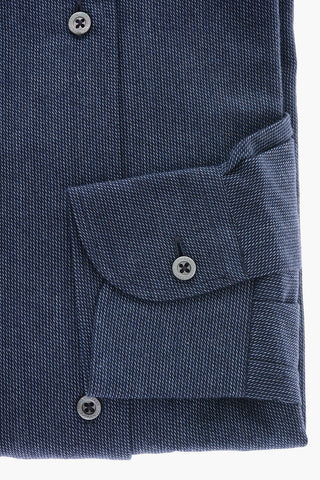 ID Camicia in Cotone con Micro Pattern
