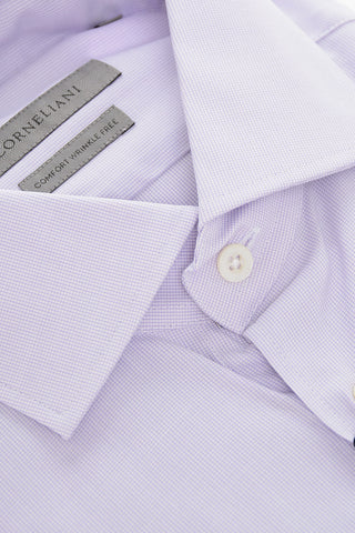 COMFORT WRINKLE FREE Pin Check Cotton Shirt