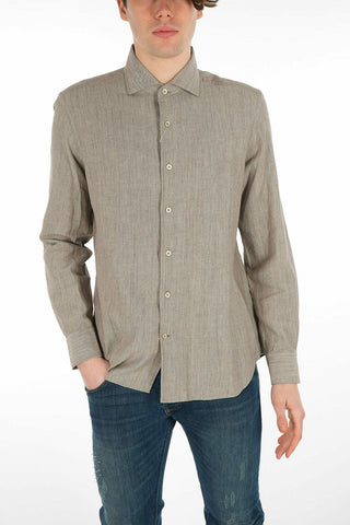 ID Standard Collar Herringbone Cotton Shirt