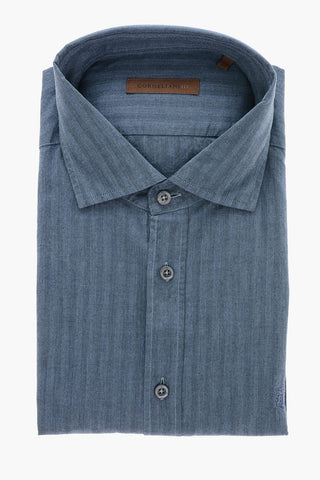 ID Standard Collar Herringbone Cotton Shirt