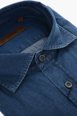 ID Embroidered Logo Denim Shirt