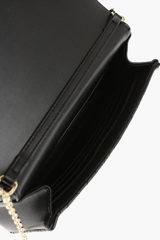 LOVE Quilted Faux Leather Bag with Golden Chain Shoulder Strap