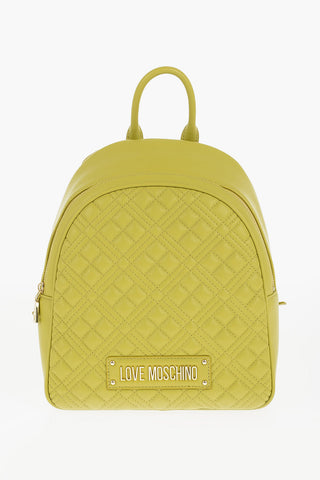 LOVE Stepp-Rucksack aus Kunstleder mit goldenem Logo