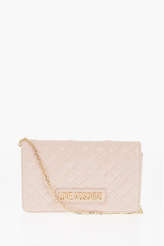 LOVE Borsa in Ecopelle Trapuntata con Tracolla a Catena Dorata 