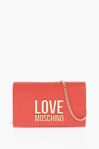  LOVE Faux Leather Bag with Chain Shoulder Strap 