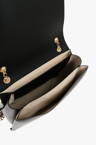 LOVE Faux Leather Shoulder Bag with Golden Details