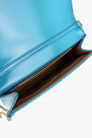 LOVE Borsa in Ecopelle Laminata con Tracolla a Catena