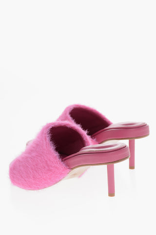 Eco-fur ARGILLA Mules with Cylindrical Heel 5cm