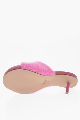 Eco-fur ARGILLA Mules with Cylindrical Heel 5cm