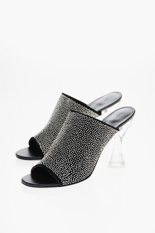 Open Toe LUZ Crystal Mules 11cm