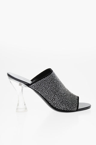 Open Toe LUZ Crystal Mules 11cm