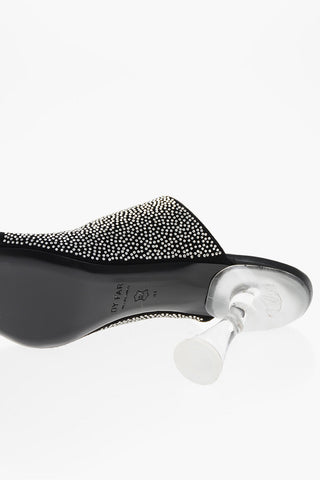 Open Toe LUZ Crystal Mules 11cm