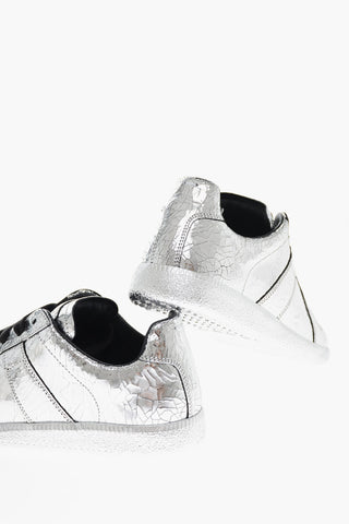 MM22 Sneakers Basse in Pelle Lamè