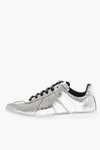 MM22 Sneakers Basse in Pelle Lamè