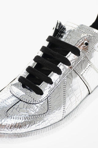 MM22 Sneakers Basse in Pelle Lamè
