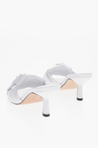 Spool Heel LANA Leather Mules 6cm