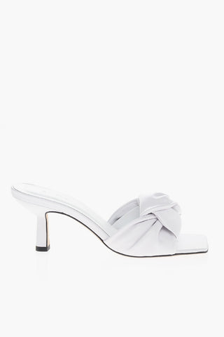 Spool Heel LANA Leather Mules 6cm