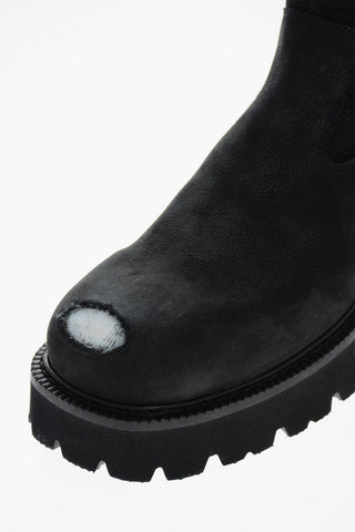 MM6 Nabuk Booties with Lived-in Toe