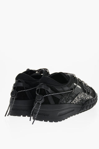 LEGEND Glitter and Leather Sneakers with Treck Laces
