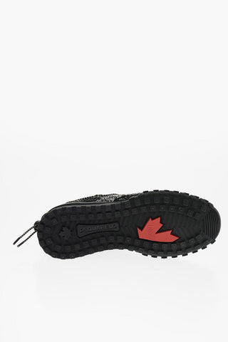 LEGEND Glitter and Leather Sneakers with Treck Laces