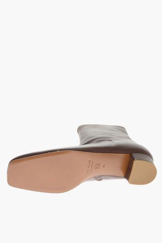 Stivaletti in Pelle ESTE con Punta Squadrata 3cm