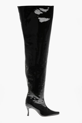 Over the Knee STEVIE Patent Leather Boots 8cm