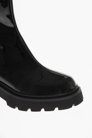 Patent Leather ALISTER Booties with Back Zip